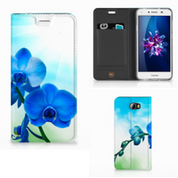 Huawei Y5 2 | Y6 Compact Smart Cover Orchidee Blauw - Cadeau voor je Moeder - thumbnail