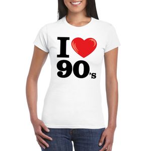 I love 90's t-shirt wit dames 2XL  -