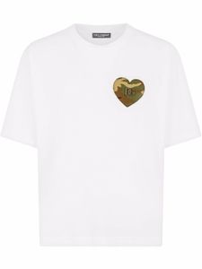 Dolce & Gabbana t-shirt à motif de coeur - Blanc