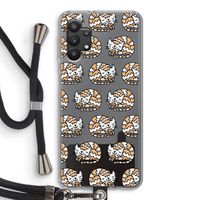 Slapende poes: Samsung Galaxy A32 5G Transparant Hoesje met koord