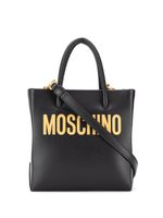 Moschino mini sac à main à logo imprimé - Noir - thumbnail