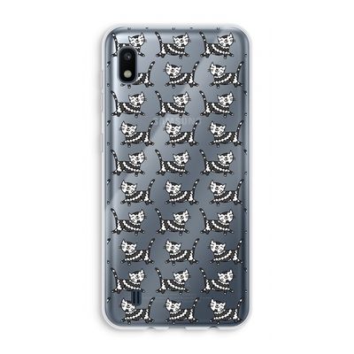 Zwarte poes: Samsung Galaxy A10 Transparant Hoesje