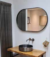 Hipp Design 8600 ovale zwarte spiegel 100x60cm - thumbnail