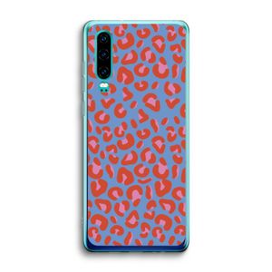 Leopard blue: Huawei P30 Transparant Hoesje