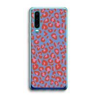 Leopard blue: Huawei P30 Transparant Hoesje