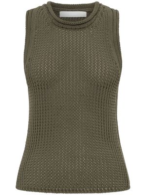 Dion Lee débardeur Grid Mesh - Vert