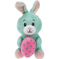 Paashaas/haas/konijn knuffel dier - zachte pluche - mintgroen - cadeau - 20 cm - met paasei