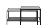 Salontafel Bronco Set Zwart Metaal - Giga Living - thumbnail