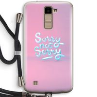 Sorry not sorry: LG K10 (2016) Transparant Hoesje met koord