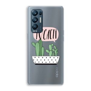 I love cacti: Oppo Find X3 Neo Transparant Hoesje