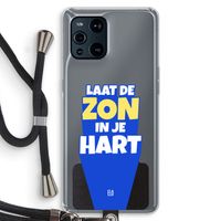 Laat de zon in je hart: Oppo Find X3 Transparant Hoesje met koord