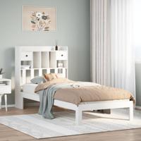 Bed met boekenkast zonder matras grenenhout wit 90x190 cm Bed met boekenkast zonder matras grenenhout wit 90x190 cm