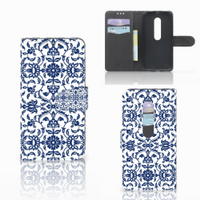 Motorola Moto G 3e Generatie Hoesje Flower Blue - thumbnail