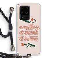 Optimistic flower girl: Samsung Galaxy S20 Ultra Transparant Hoesje met koord