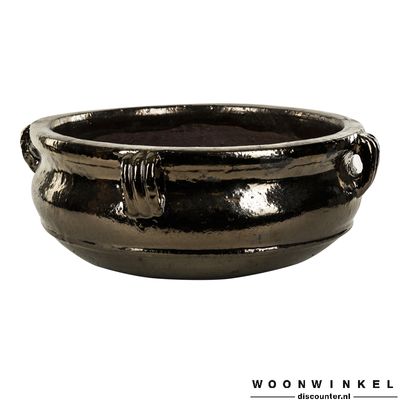 Cong Bronze ceramic bowl on foot round S Cong Bronze ceramic bowl on foot round S