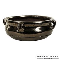 Cong Bronze ceramic bowl on foot round S - thumbnail