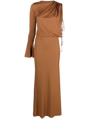 V:PM ATELIER robe à manches asymétriques Liv - Marron
