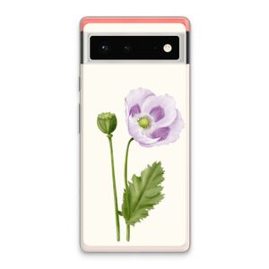 Purple poppy: Google Pixel 6 Transparant Hoesje