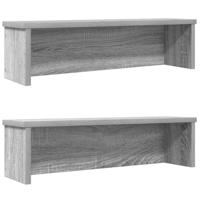 VidaXL Keukenrekken stapelbaar 2 st 60x15x16 cm grijs sonoma eiken