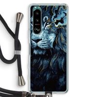 Darkness Lion: Sony Xperia 5 III Transparant Hoesje met koord