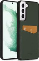 Accezz Premium Leather Card Slot Backcover Samsung Galaxy S22 Plus Telefoonhoesje Groen - thumbnail