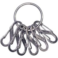 NITE Ize NI-KRGS-11-R3 KeyRing 6 S-Biner Sleutelring Zilver 1 stuk(s) NITE Ize NI-KRGS-11-R3 KeyRing 6 S-Biner Sleutelring Zilver 1 stuk(s)