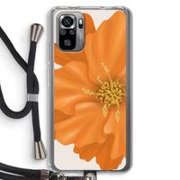 Orange Ellila flower: Xiaomi Redmi Note 10S Transparant Hoesje met koord
