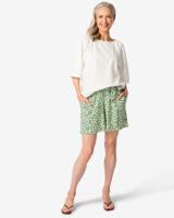 HEMA Dames Korte Broek Remmy Wide Leg Bloemen Lime (lime)