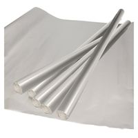 Multipak van 5x stuks luxe inpakpapier/cadeaupapier metallic zilver 200 x 70 cm