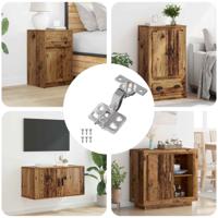 VidaXL Scharnier 12 pcs nikkel 85 x 52,5 x 9,5 mm ijzer