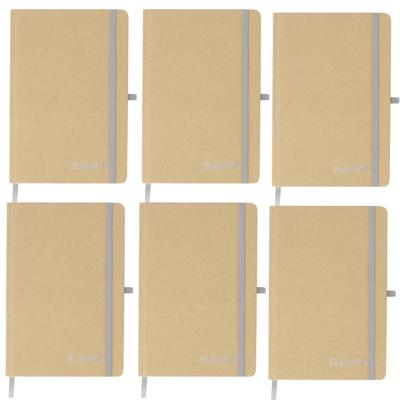 Notitieboekje Elevate - 6x - A5 formaat - goud - 14 x 21 cm ? karton/papier ? Opschrijfboekje