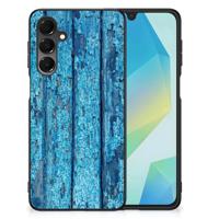Samsung Galaxy A16 5G/4G Houten Print Telefoonhoesje Wood Blue