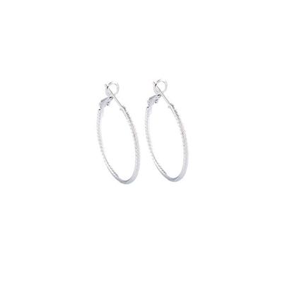 Go Dutch Label Bewerkte Creolen 3 cm Zilver