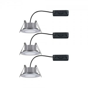 Paulmann Calla LED-inbouwlamp voor badkamer Set van 3 stuks 18 W IP65 Chroom (mat)