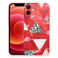 iPhone 12 Mini | TPU Hoesje | Flamingo Triangle
