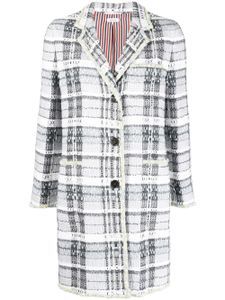 Thom Browne veste boutonnée en tweed - Gris