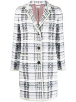 Thom Browne veste boutonnée en tweed - Gris - thumbnail