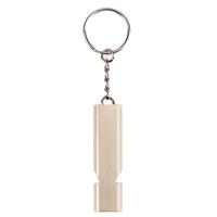 Mini draagbare 120dB dubbele pijp hoge decibel Outdoor Camping wandelen Survival Whistle dubbele frequentie Emnergecy Whistle sleutelhanger (goud)