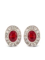 Susan Caplan Vintage boucles d'oreilles serties de cristaux (années 1990) - Argent