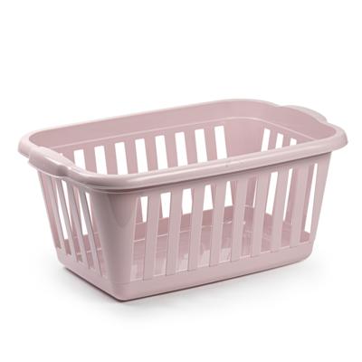 Wasmand - roze - kunststof - 40 liter - 60 x 40 x 26 cm - manden voor wasgoed - huishouden