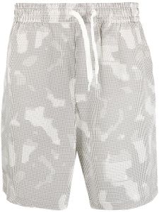 Emporio Armani short de bain à pois - Blanc