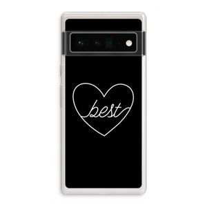 Best heart black: Google Pixel 6 Pro Transparant Hoesje