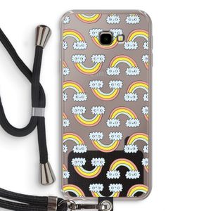 Regenboog: Samsung Galaxy J4 Plus Transparant Hoesje met koord