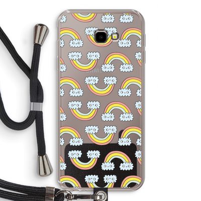Regenboog: Samsung Galaxy J4 Plus Transparant Hoesje met koord