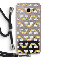 Regenboog: Samsung Galaxy J4 Plus Transparant Hoesje met koord