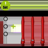 Lena Lena Aluminium Dartshafts + Rubber - Rood