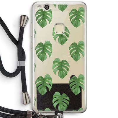 Monstera leaves: Huawei Ascend P10 Lite Transparant Hoesje met koord
