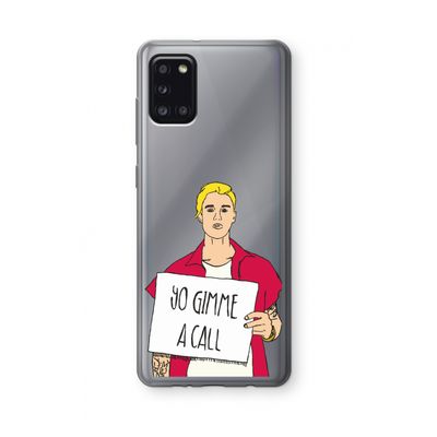 Gimme a call: Samsung Galaxy A31 Transparant Hoesje