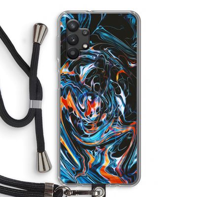 Black Unicorn: Samsung Galaxy A32 5G Transparant Hoesje met koord