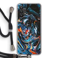 Black Unicorn: Samsung Galaxy A32 5G Transparant Hoesje met koord Black Unicorn: Samsung Galaxy A32 5G Transparant Hoesje met koord